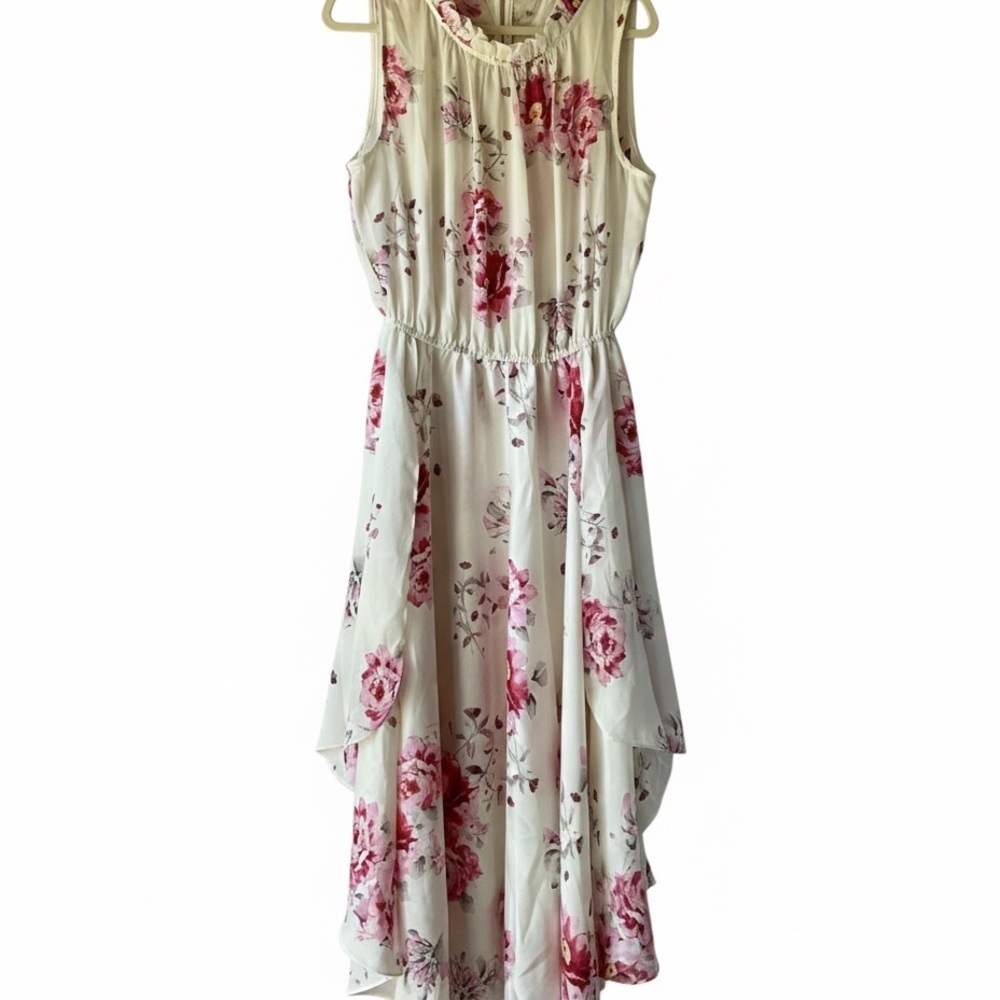 Eva Franco Pink Floral Shentel Dress Size 12 - Picture 5 of 9